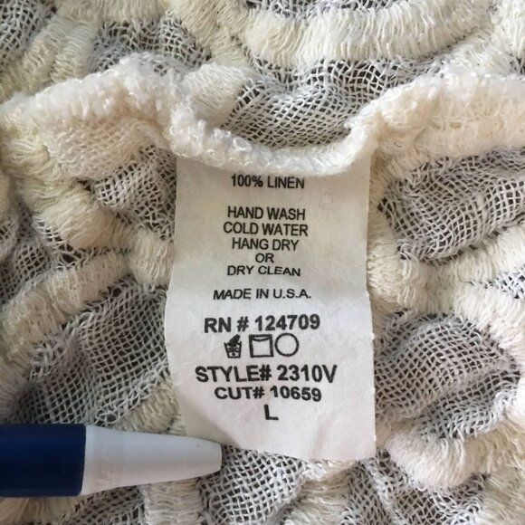 IC by Connie K Open Sleeveless Lace Linen Cardigan Vest Lagenlook Size Large - Picture 8 of 9